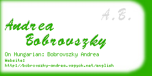 andrea bobrovszky business card